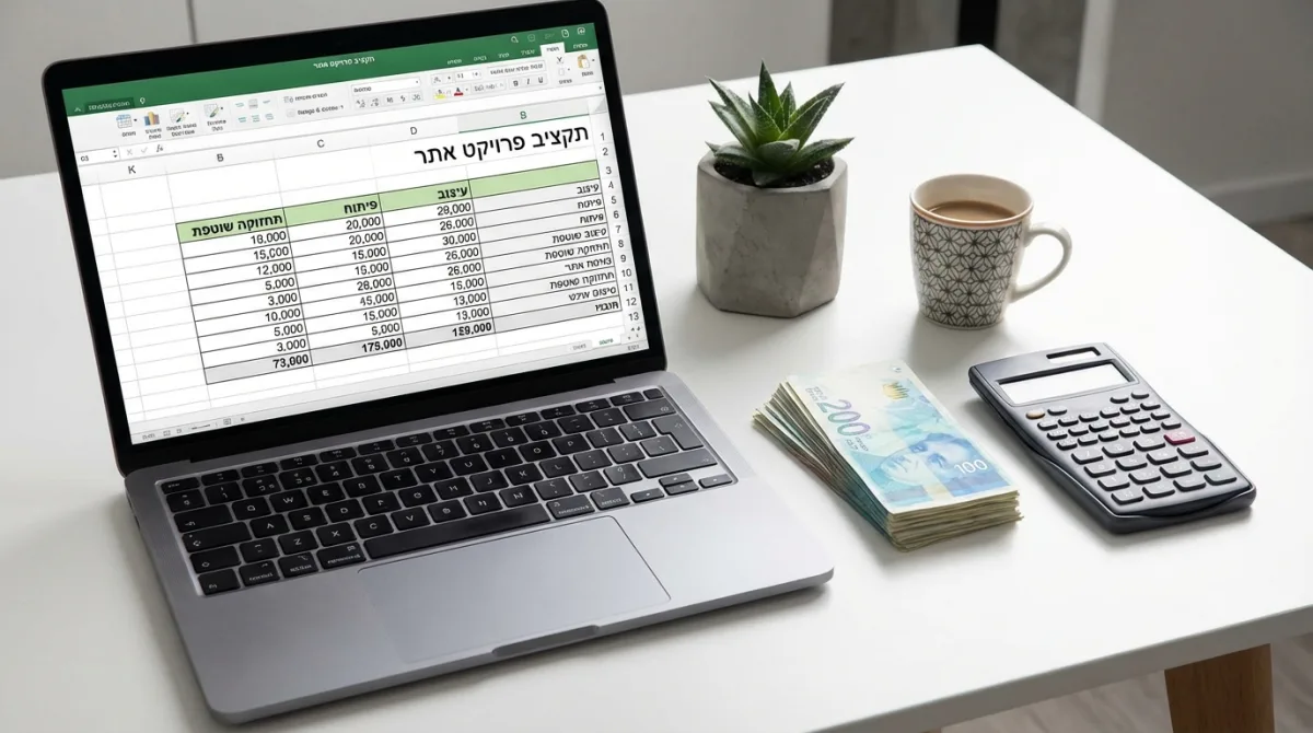 תקציב לבניית אתר
