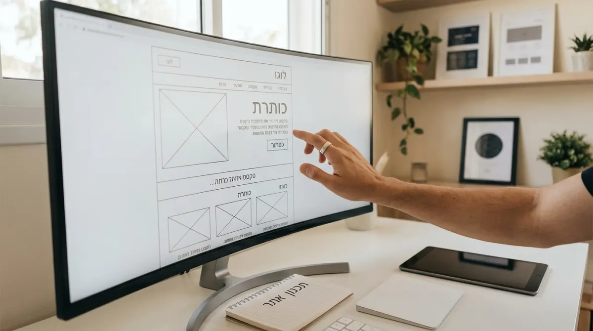 יצירת Wireframes לאתר