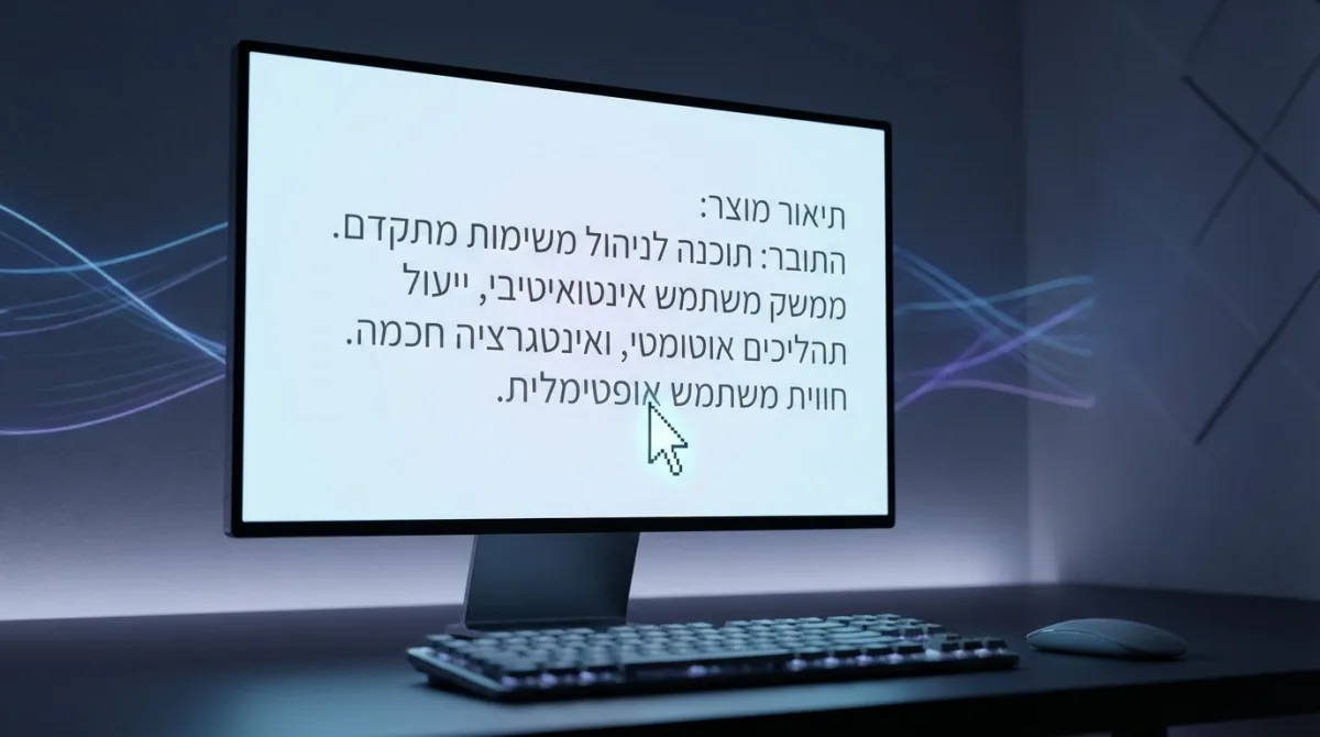 כתיבת תיאורי מוצר
